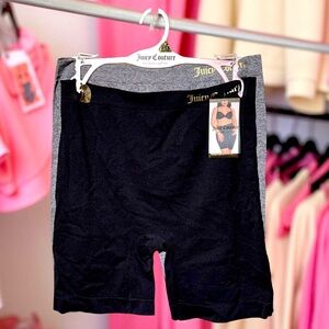 Juicy Couture Los Angeles NWT Black & Gray Seamless Shaping Slip Shorts (I008)